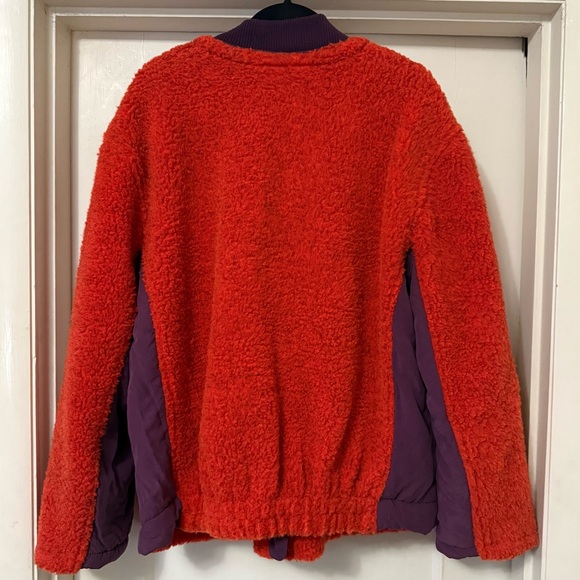 We the Free People Rivington Sherpa Jacket Chili Combo OB1006446 L - Picture 3 of 10
